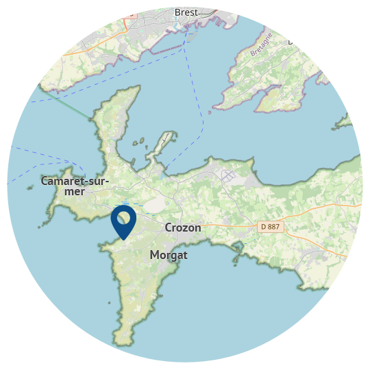 Carte de la presqu'ile de Crozon